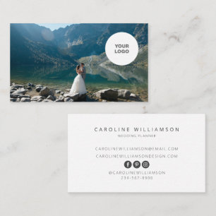Cartão De Visita Fotógrafo Do Planner De Casamento Do Logotipo Ele