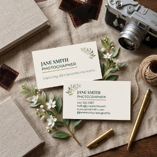 Cartão De Visita Fotógrafo Elegante