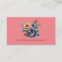 Fotógrafo Floral Câmera Aquarela Rosa