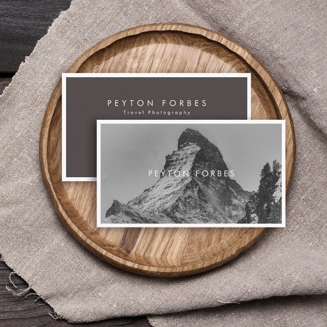 Cartão De Visita Fotógrafo Minimalista Simples (Criador carregado)