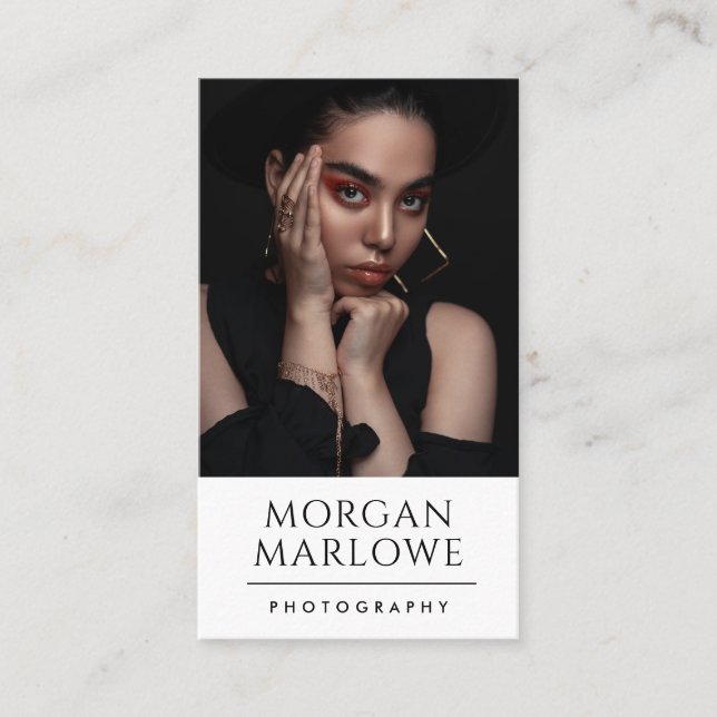 Cartão De Visita Fotógrafo Moderno Minimalista (Frente)