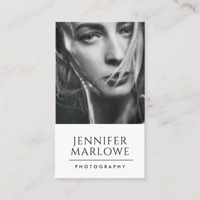 Cartão De Visita Fotógrafo Moderno Minimalista (Frente)