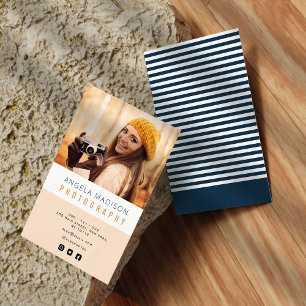 Cartão De Visita fotógrafo personalizado de tendências fotográfi