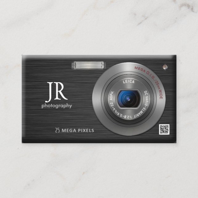 Cartão De Visita Fotógrafo profissional de câmera digital compacta (Frente)