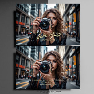 Cartão De Visita Fotógrafo Profissional Elegante