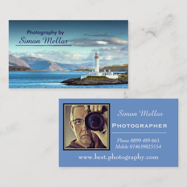 Cartão De Visita Fotógrafos Profissionais Personalizados (Frente/Verso)