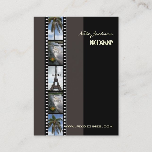 Cartão De Visita Fotos de fotógrafo modelo (Frente)