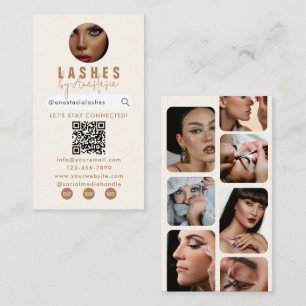 Cartão De Visita Fotos de Influenciador Beleza Maquiador Cabelo Cíl