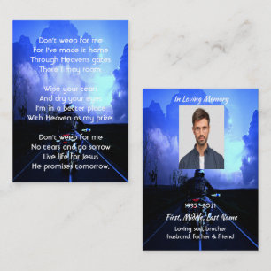 Cartão De Visita Fotos de Memorial Cristão para Motociclista