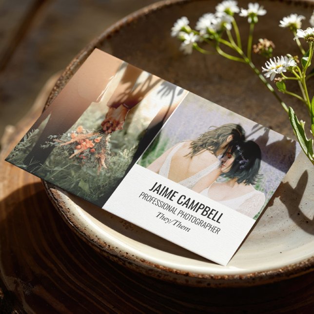 Cartão De Visita Fotos: Fotógrafo Pessoal do Pronoun Professional (Criador carregado)