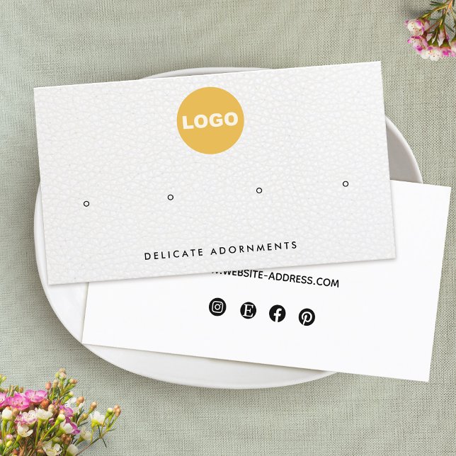 Cartão De Visita  Four 4 Hole Stud Add Logo Earring Holder  (Criador carregado)