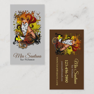 Cartão De Visita Fox ao ar livre