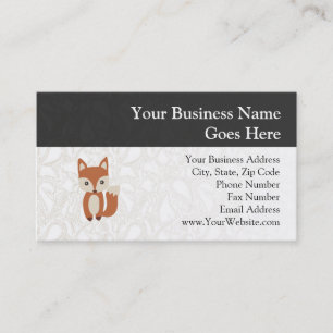 Cartão De Visita Fox bonito do bebê