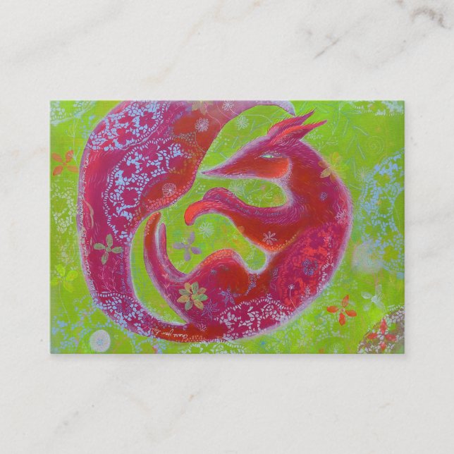 Cartão De Visita Fox. preguiçoso (Frente)