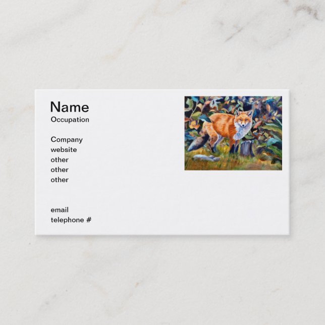 Cartão De Visita Fox vermelho (Frente)