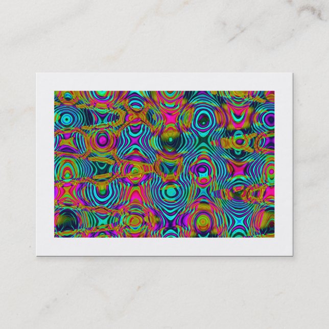 Cartão De Visita Fractal Abstrato 191111a (Bordado) (Frente)