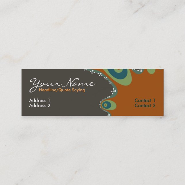 Cartão de visita fractal da Terra (Frente)