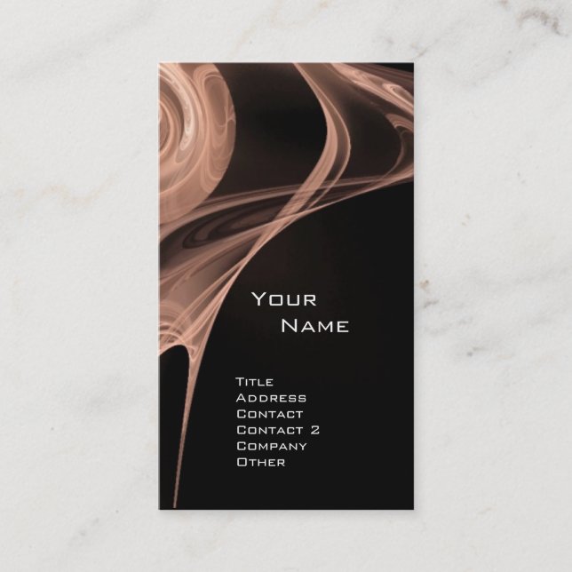 Cartão De Visita FRACTAL ROSA 3 preto-e-branco-claro-claro-branco-s (Frente)