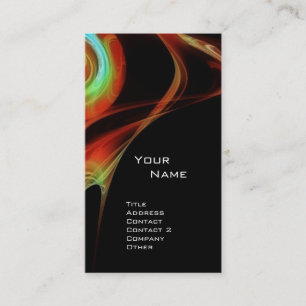 Cartão De Visita FRACTAL ROSA 3 vermelho brilhante azul