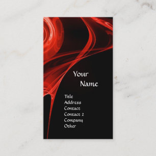 Cartão De Visita FRACTAL ROSA 3 vermelho vivo