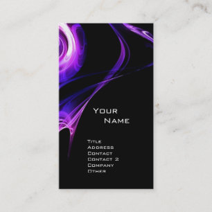 Cartão De Visita FRACTAL ROSA 3 violeta violeta azul brilhante viol