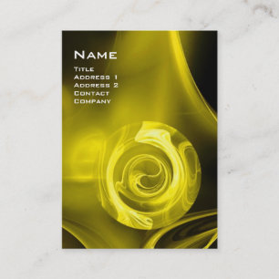 Cartão De Visita FRACTAL ROSA 4 MONOGRAM amarelo-claro preto