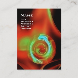 Cartão De Visita FRACTAL ROSA 4 MONOGRAM verde-claro