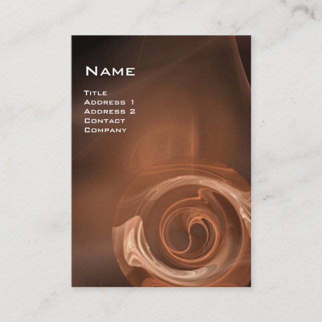 Cartão De Visita FRACTAL ROSA 4 MONOGRAMA branco (Frente)