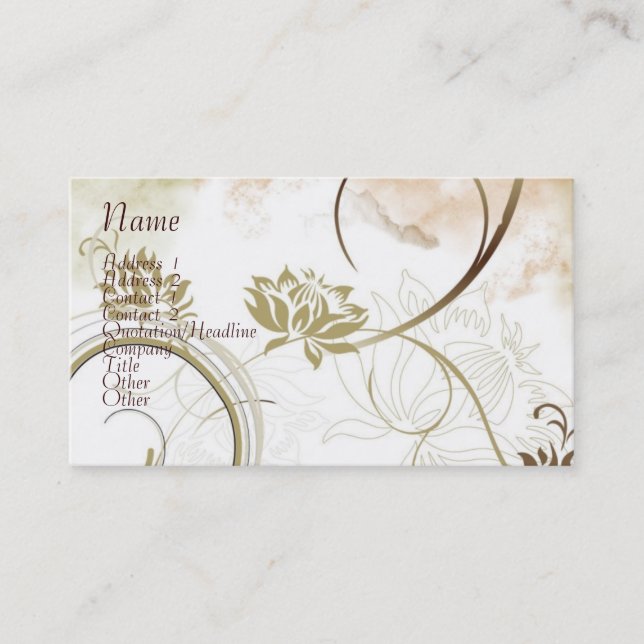 Cartão De Visita Fractals - personalize (Frente)