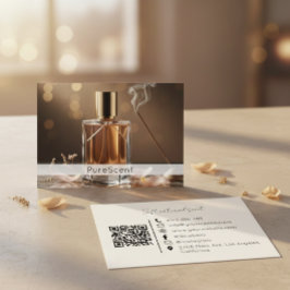 Cartão De Visita Fragrance Shop Visiting Card QR Code Perfume Brand