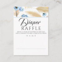 Fralda Raffle Pampas Grass Chá de fraldas Azul Dus