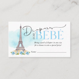 Cartão De Visita Fraldas para a Fralda Bébé Raffle Insert