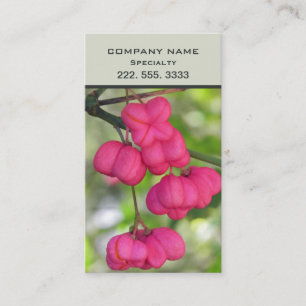 Cartão De Visita Framboesas cor-de-rosa