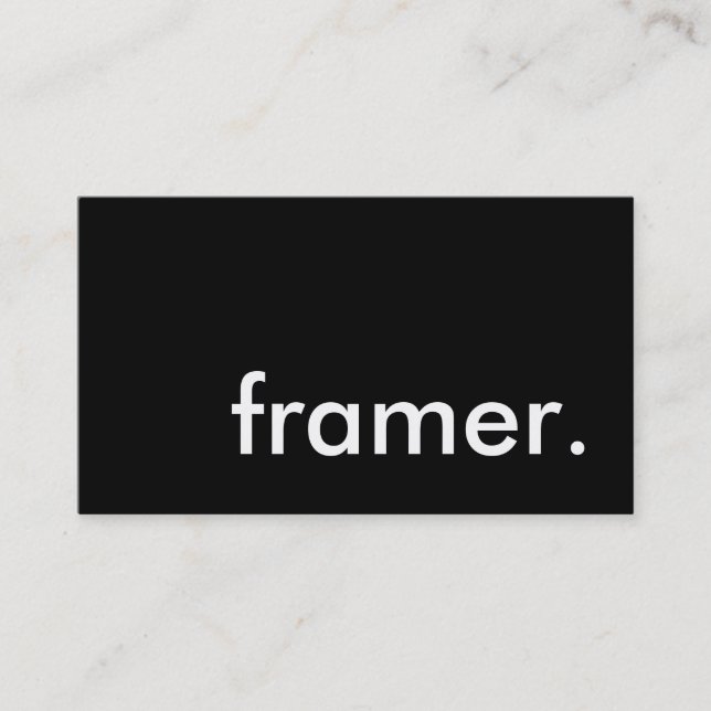 Cartão De Visita Framer. (Frente)