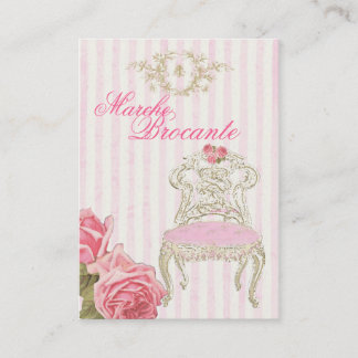 Cartão de visita francês das antiguidades da