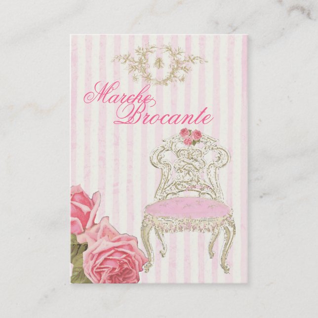 Cartão de visita francês das antiguidades da (Frente)