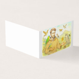 Cartão De Visita Francis, o sermão para os pássaros e animais