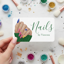 Cartão De Visita Freelance Nail Technician Manicurist Branding