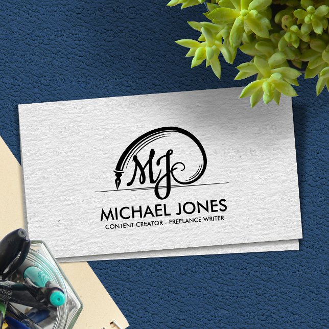 Cartão De Visita Freelance Writer Sacred Geometry Golden Spiral (Criador carregado)