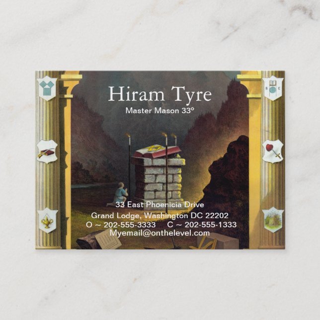 Cartão De Visita Freemason (Frente)