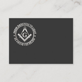 Cartão De Visita Freemasonry emblem