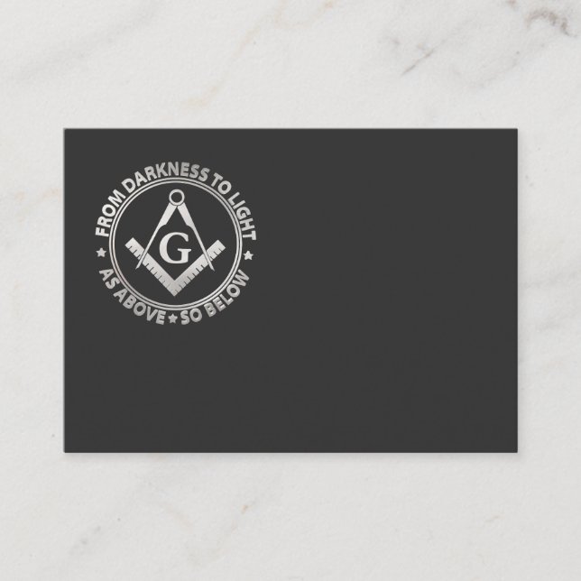 Cartão De Visita Freemasonry emblem (Frente)