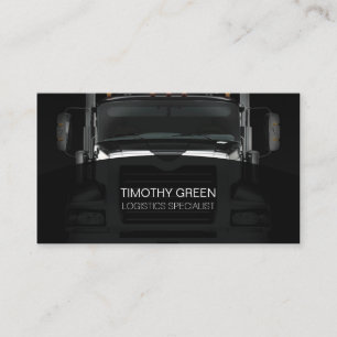 Cartão De Visita Frente de Caminhão dos Serviços de Transporte Lo