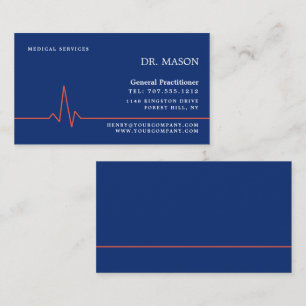 Cartão De Visita Frequência Cardíaca, Médico, Enfermeira, Médic