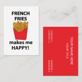 Cartão De Visita Fries franceses de Comida rápida - Fries franceses