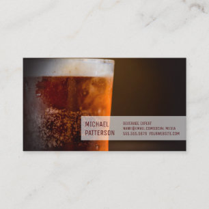 Cartão De Visita Frio de cerveja  Restaurador