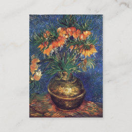 Cartão De Visita Fritilárias em um Vaso de Cobre por Van Gogh.