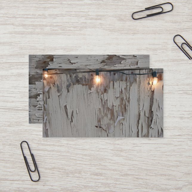 Cartão De Visita Fronteira Rústica Antiquada (Frente/Verso In Situ)