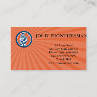 Cartão De Visita Frontiersman do americano de Davy Crockett do