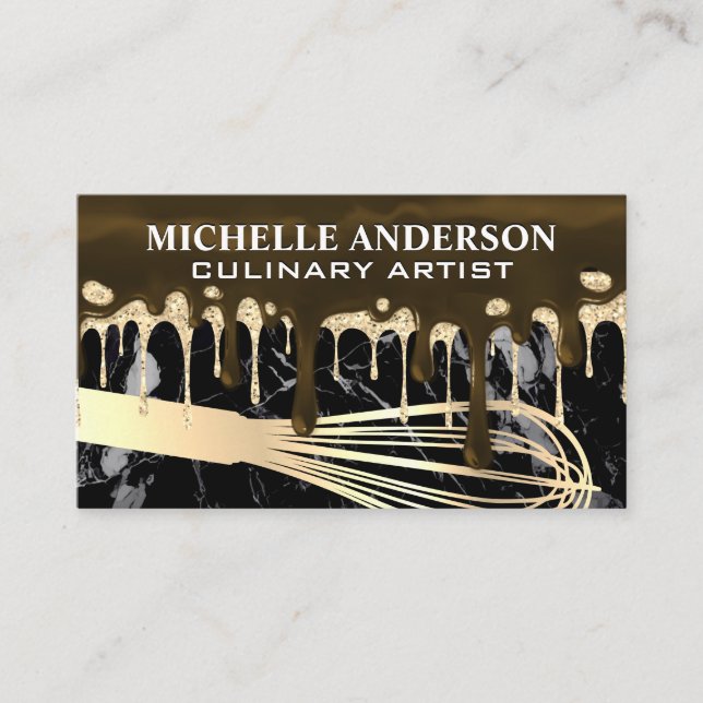 Cartão De Visita Frosting Drip Syrup | Whisk | Baking (Frente)